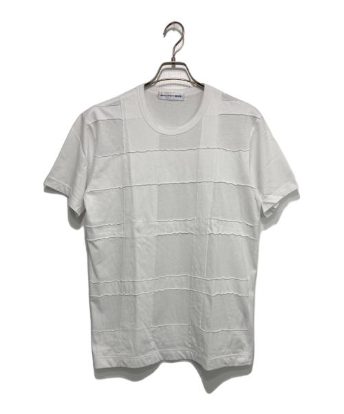 COMME des GARCONS SHIRT（コムデギャルソンシャツ）COMME des GARCONS SHIRT (コムデギャルソンシャツ) マルチステッチTシャツ ホワイト サイズ:表記なし（実寸参照）の古着・服飾アイテム