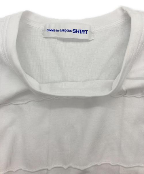 COMME des GARCONS SHIRT（コムデギャルソンシャツ）COMME des GARCONS SHIRT (コムデギャルソンシャツ) マルチステッチTシャツ ホワイト サイズ:表記なし（実寸参照）の古着・服飾アイテム