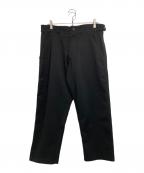 COMME des GARCONS SHIRTコムデギャルソンシャツ）の古着「polyester twill garment treated EVAバックポケットパンツ」｜ブラック