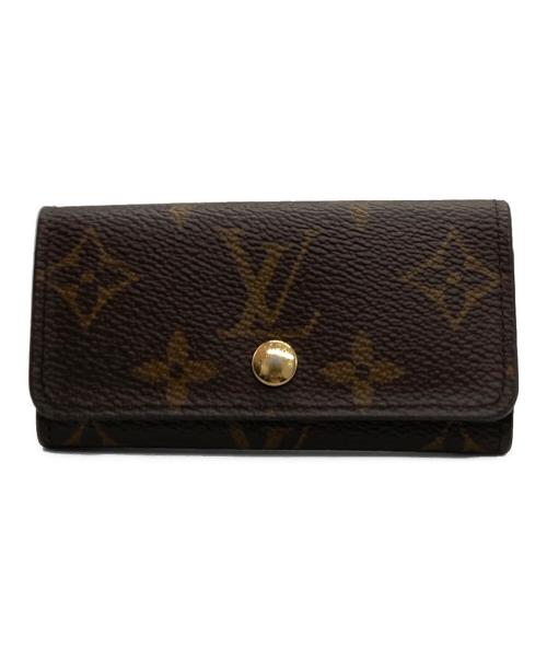 LOUIS VUITTON（ルイ ヴィトン）LOUIS VUITTON (ルイ ヴィトン) ミュルティクレ 4 モノグラム キーケース ブラウンの古着・服飾アイテム