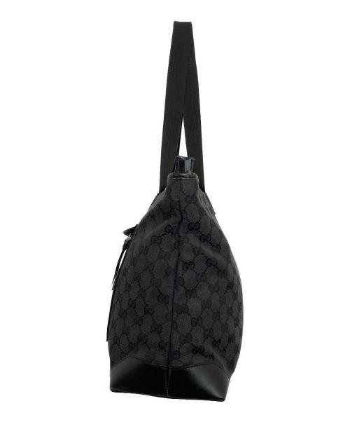 GUCCI（グッチ）GUCCI (グッチ) GGキャンバス トートバッグ ブラックの古着・服飾アイテム