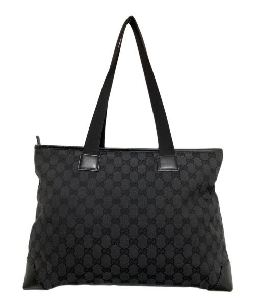 GUCCI（グッチ）GUCCI (グッチ) GGキャンバス トートバッグ ブラックの古着・服飾アイテム