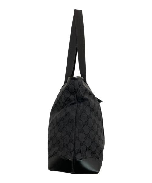 GUCCI（グッチ）GUCCI (グッチ) GGキャンバス トートバッグ ブラックの古着・服飾アイテム