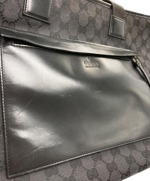 GUCCI（グッチ）GUCCI (グッチ) GGキャンバス トートバッグ ブラックの古着・服飾アイテム