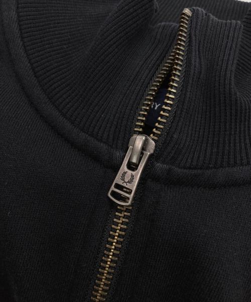 FRED PERRY（フレッドペリー）FRED PERRY (フレッドペリー) ハーフジップスウェット ブラック×グリーン サイズ:Sの古着・服飾アイテム