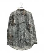 AiEエーアイイー）の古着「PAINTER SHIRT SNOWBAL SPOT PRINT」｜グレー