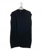 ripvanwinkleリップヴァンウィンクル）の古着「CROSS KNIT JERSEY VEST」｜ブラック
