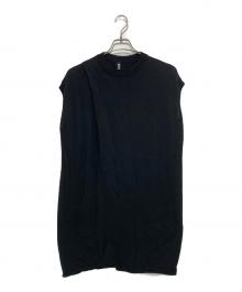 ripvanwinkle（リップヴァンウィンクル）の古着「CROSS KNIT JERSEY VEST」｜ブラック