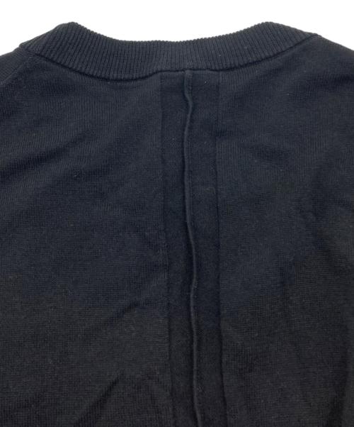 ripvanwinkle（リップヴァンウィンクル）ripvanwinkle (リップヴァンウィンクル) CROSS KNIT JERSEY VEST ブラック サイズ:Lの古着・服飾アイテム