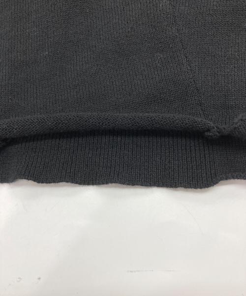ripvanwinkle（リップヴァンウィンクル）ripvanwinkle (リップヴァンウィンクル) CROSS KNIT JERSEY VEST ブラック サイズ:Lの古着・服飾アイテム