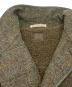 中古・古着 PAPAS (パパス) Harris Tweed (ハリスツイード) 裏ボア パイピング ツイードコート オリーブ サイズ:L：20000円