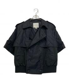 THE KEIJI（ザ・ケイジ）の古着「ミリタリー ハーフスリーブ ダブルジャケット」｜ブラック