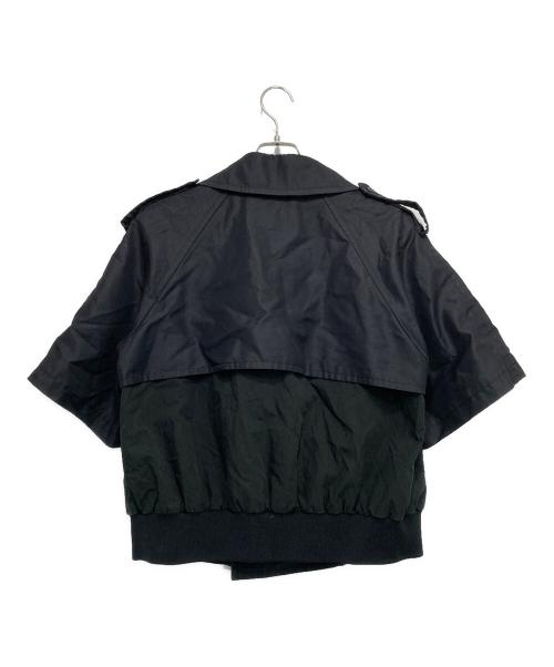 THE KEIJI（ザ・ケイジ）THE KEIJI (ザ・ケイジ) ミリタリー ハーフスリーブ ダブルジャケット ブラック サイズ:1の古着・服飾アイテム