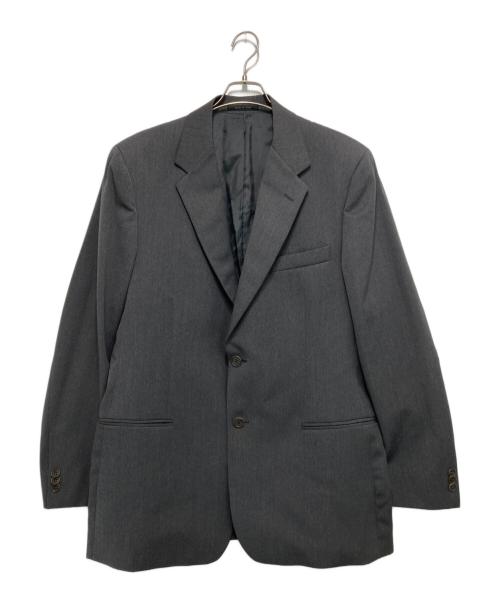 EMPORIO ARMANI（エンポリオ アルマーニ）EMPORIO ARMANI (エンポリオ アルマーニ) ウールコットン2Bテーラードジャケット グレー サイズ:52の古着・服飾アイテム