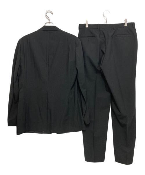 EMPORIO ARMANI（エンポリオ アルマーニ）EMPORIO ARMANI (エンポリオ アルマーニ) ストライプウール混セットアップスーツ ブラック サイズ:SIZE 52の古着・服飾アイテム