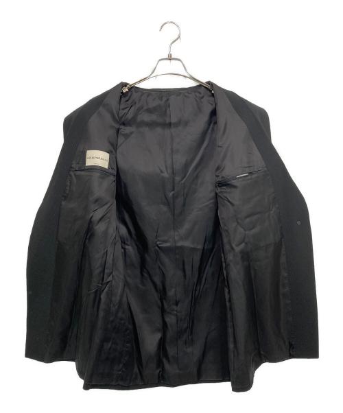 EMPORIO ARMANI（エンポリオ アルマーニ）EMPORIO ARMANI (エンポリオ アルマーニ) ストライプウール混セットアップスーツ ブラック サイズ:SIZE 52の古着・服飾アイテム