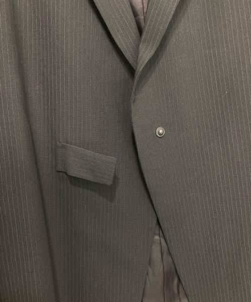 EMPORIO ARMANI（エンポリオ アルマーニ）EMPORIO ARMANI (エンポリオ アルマーニ) ストライプウール混セットアップスーツ ブラック サイズ:SIZE 52の古着・服飾アイテム