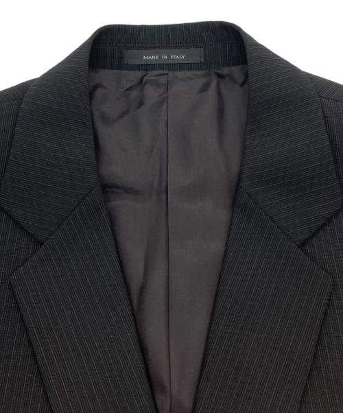 EMPORIO ARMANI（エンポリオ アルマーニ）EMPORIO ARMANI (エンポリオ アルマーニ) ストライプウール混セットアップスーツ ブラック サイズ:SIZE 52の古着・服飾アイテム