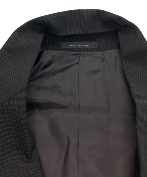 EMPORIO ARMANI（エンポリオ アルマーニ）EMPORIO ARMANI (エンポリオ アルマーニ) ストライプウール混セットアップスーツ ブラック サイズ:SIZE 52の古着・服飾アイテム