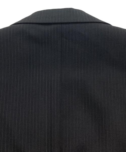 EMPORIO ARMANI（エンポリオ アルマーニ）EMPORIO ARMANI (エンポリオ アルマーニ) ストライプウール混セットアップスーツ ブラック サイズ:SIZE 52の古着・服飾アイテム