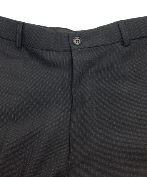 EMPORIO ARMANI（エンポリオ アルマーニ）EMPORIO ARMANI (エンポリオ アルマーニ) ストライプウール混セットアップスーツ ブラック サイズ:SIZE 52の古着・服飾アイテム
