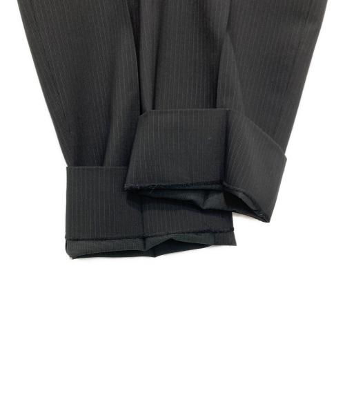 EMPORIO ARMANI（エンポリオ アルマーニ）EMPORIO ARMANI (エンポリオ アルマーニ) ストライプウール混セットアップスーツ ブラック サイズ:SIZE 52の古着・服飾アイテム