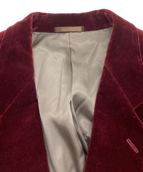 EMPORIO ARMANI（エンポリオ アルマーニ）EMPORIO ARMANI (エンポリオ アルマーニ) ベロアテーラードジャケット ボルドー サイズ:50の古着・服飾アイテム
