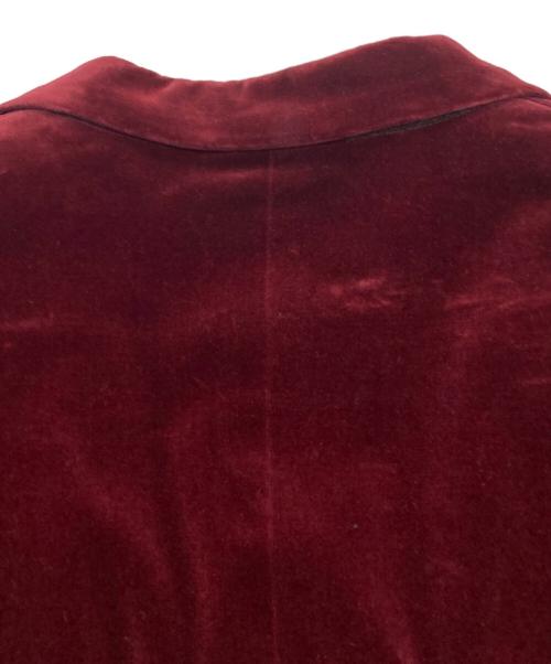 EMPORIO ARMANI（エンポリオ アルマーニ）EMPORIO ARMANI (エンポリオ アルマーニ) ベロアテーラードジャケット ボルドー サイズ:50の古着・服飾アイテム
