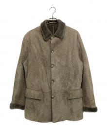 OLIVIERI（オリヴィエリ）の古着「リアルムートンコート」｜ベージュ