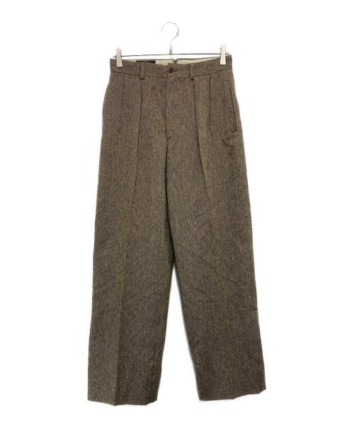 RRL（ダブルアールエル）RRL (ダブルアールエル) ウールコットン ツータック ツイードパンツ ブラウン サイズ:29の古着・服飾アイテム