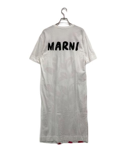 MARNI（マルニ）MARNI (マルニ) PATTERNED DRESS ホワイト×レッド サイズ:38の古着・服飾アイテム