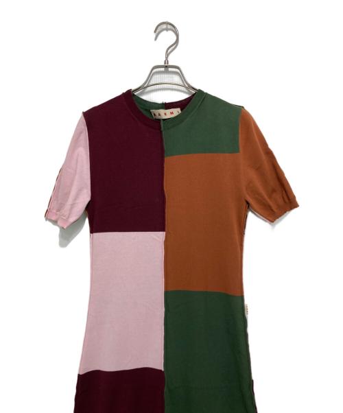 MARNI（マルニ）MARNI (マルニ) 半袖パッチワークワンピース マルチカラー サイズ:38の古着・服飾アイテム