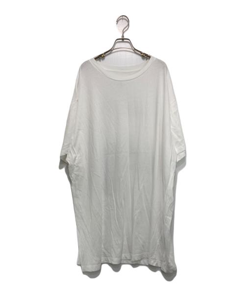 MM6 Maison Margiela（エムエムシックスメゾンマルジェラ）MM6 Maison Margiela (エムエムシックスメゾンマルジェラ) 半袖バックプリントワンピース ホワイト サイズ:Sの古着・服飾アイテム