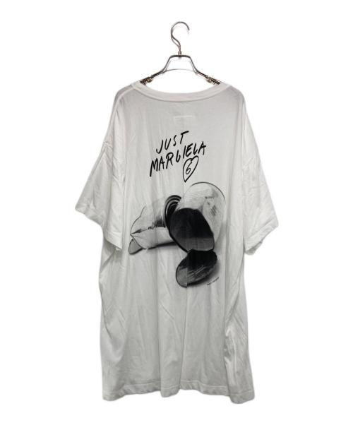 MM6 Maison Margiela（エムエムシックスメゾンマルジェラ）MM6 Maison Margiela (エムエムシックスメゾンマルジェラ) 半袖バックプリントワンピース ホワイト サイズ:Sの古着・服飾アイテム