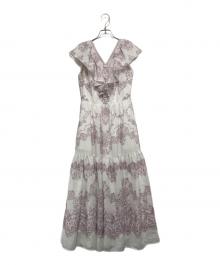 HER LIP TO（ハーリップトゥ）の古着「Jendaya Lace-Print Dress」｜ホワイト