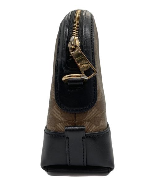 COACH（コーチ）COACH (コーチ) シグネチャーショルダーバッグ ベージュ×ブラックの古着・服飾アイテム