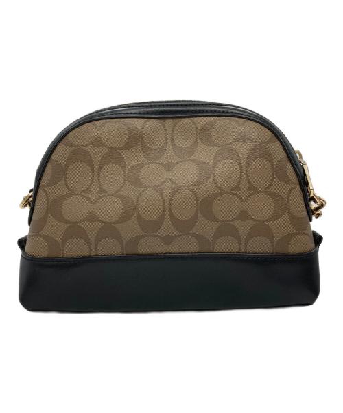 COACH（コーチ）COACH (コーチ) シグネチャーショルダーバッグ ベージュ×ブラックの古着・服飾アイテム