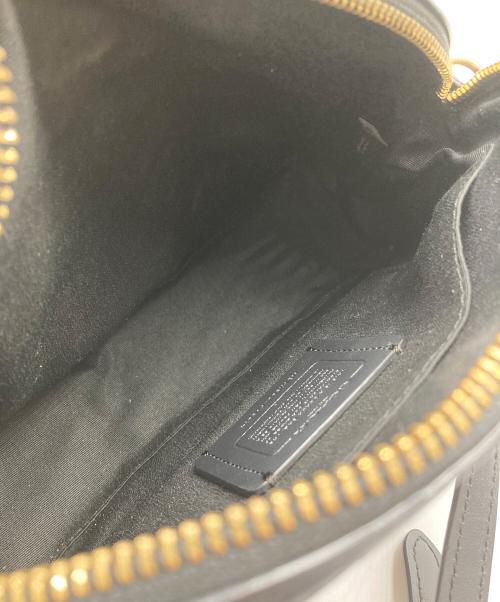 COACH（コーチ）COACH (コーチ) シグネチャーショルダーバッグ ベージュ×ブラックの古着・服飾アイテム