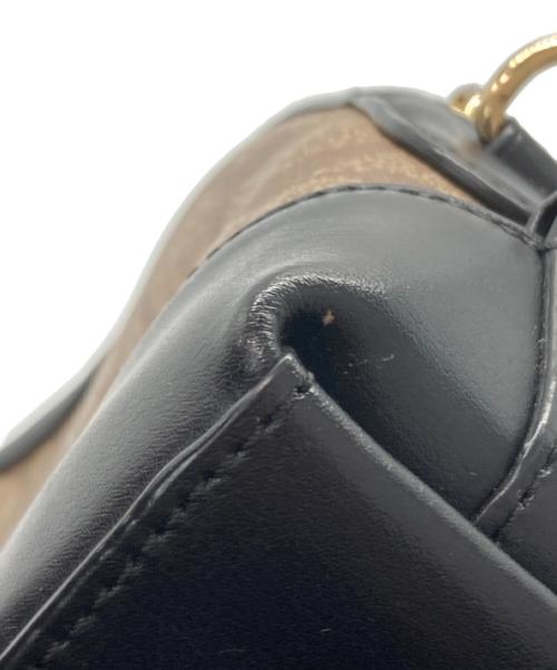 COACH（コーチ）COACH (コーチ) シグネチャーショルダーバッグ ベージュ×ブラックの古着・服飾アイテム