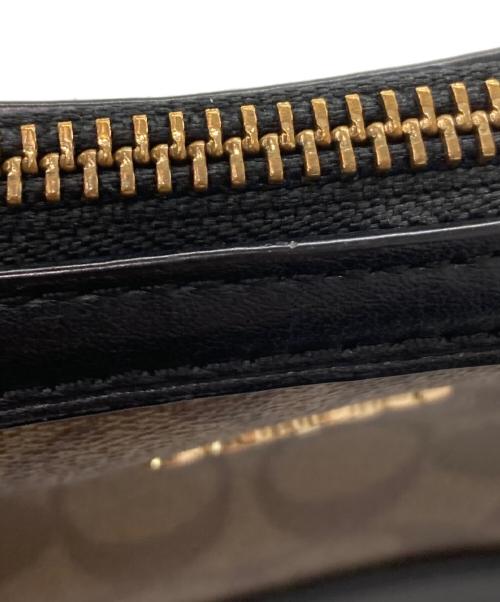 COACH（コーチ）COACH (コーチ) シグネチャーショルダーバッグ ベージュ×ブラックの古着・服飾アイテム