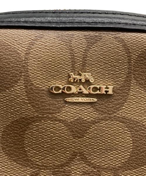 COACH（コーチ）COACH (コーチ) シグネチャーショルダーバッグ ベージュ×ブラックの古着・服飾アイテム