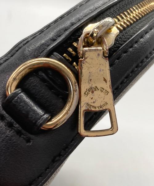 COACH（コーチ）COACH (コーチ) シグネチャーショルダーバッグ ベージュ×ブラックの古着・服飾アイテム
