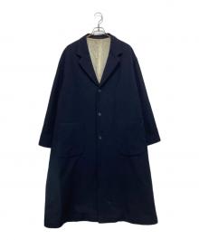 Y's for men（ワイズフォーメン）の古着「97AW オーバーサイズウールチェスターコート」｜ネイビー