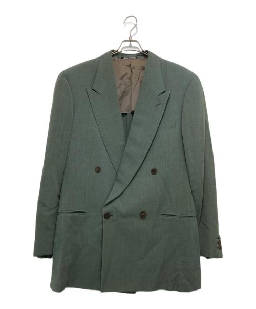 GIORGIO ARMANI（ジョルジオアルマーニ）GIORGIO ARMANI (ジョルジオアルマーニ) ダブルブレストテーラードジャケット グリーン サイズ:52の古着・服飾アイテム
