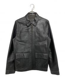 GAP（ギャップ）の古着「シープレザージップアップジャケット」｜ブラウン