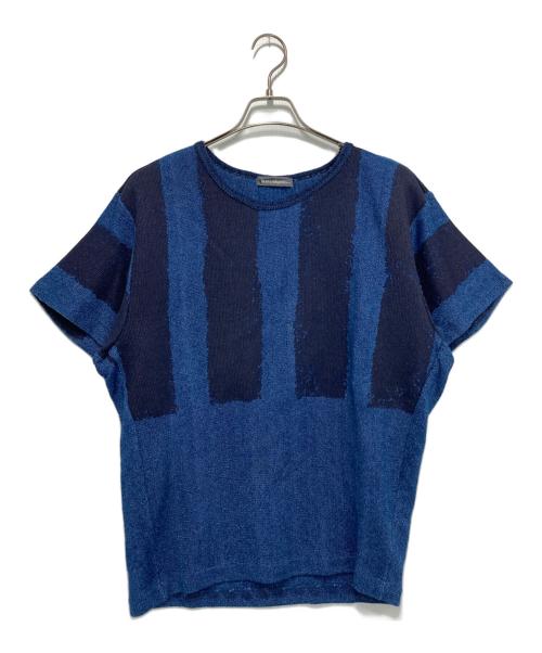 ISSEY MIYAKE MEN（イッセイミヤケメン）ISSEY MIYAKE MEN (イッセイミヤケメン) 80's 染め加工カットソー インディゴ×ネイビー サイズ:FREEの古着・服飾アイテム
