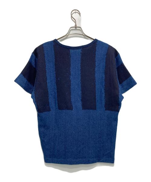 ISSEY MIYAKE MEN（イッセイミヤケメン）ISSEY MIYAKE MEN (イッセイミヤケメン) 80's 染め加工カットソー インディゴ×ネイビー サイズ:FREEの古着・服飾アイテム