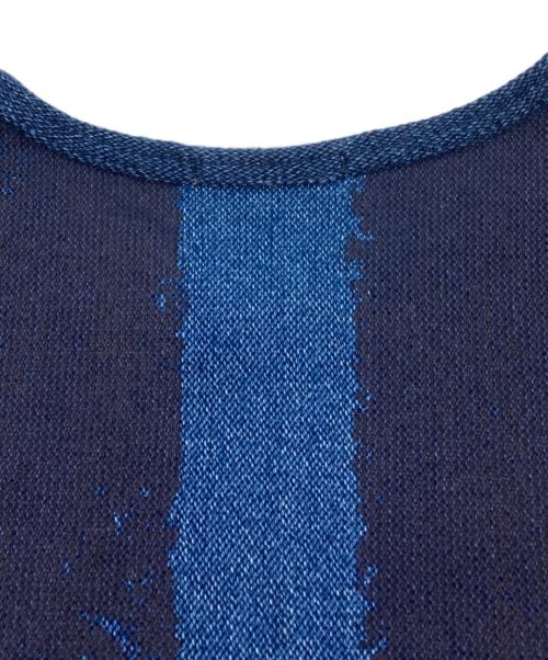 ISSEY MIYAKE MEN（イッセイミヤケメン）ISSEY MIYAKE MEN (イッセイミヤケメン) 80's 染め加工カットソー インディゴ×ネイビー サイズ:FREEの古着・服飾アイテム
