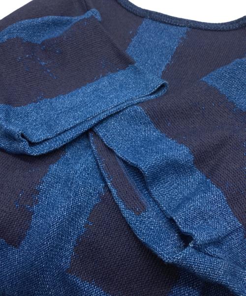 ISSEY MIYAKE MEN（イッセイミヤケメン）ISSEY MIYAKE MEN (イッセイミヤケメン) 80's 染め加工カットソー インディゴ×ネイビー サイズ:FREEの古着・服飾アイテム