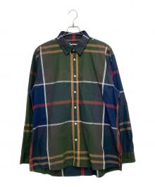 Barbour（バブアー）の古着「ラージ タータン チェック レギュラーカラー シャツ」｜グリーン×ネイビー
